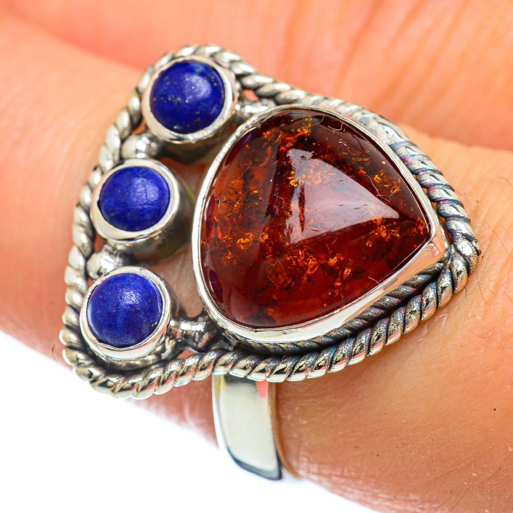 Baltic Amber Rings handcrafted by Ana Silver Co - RING48128