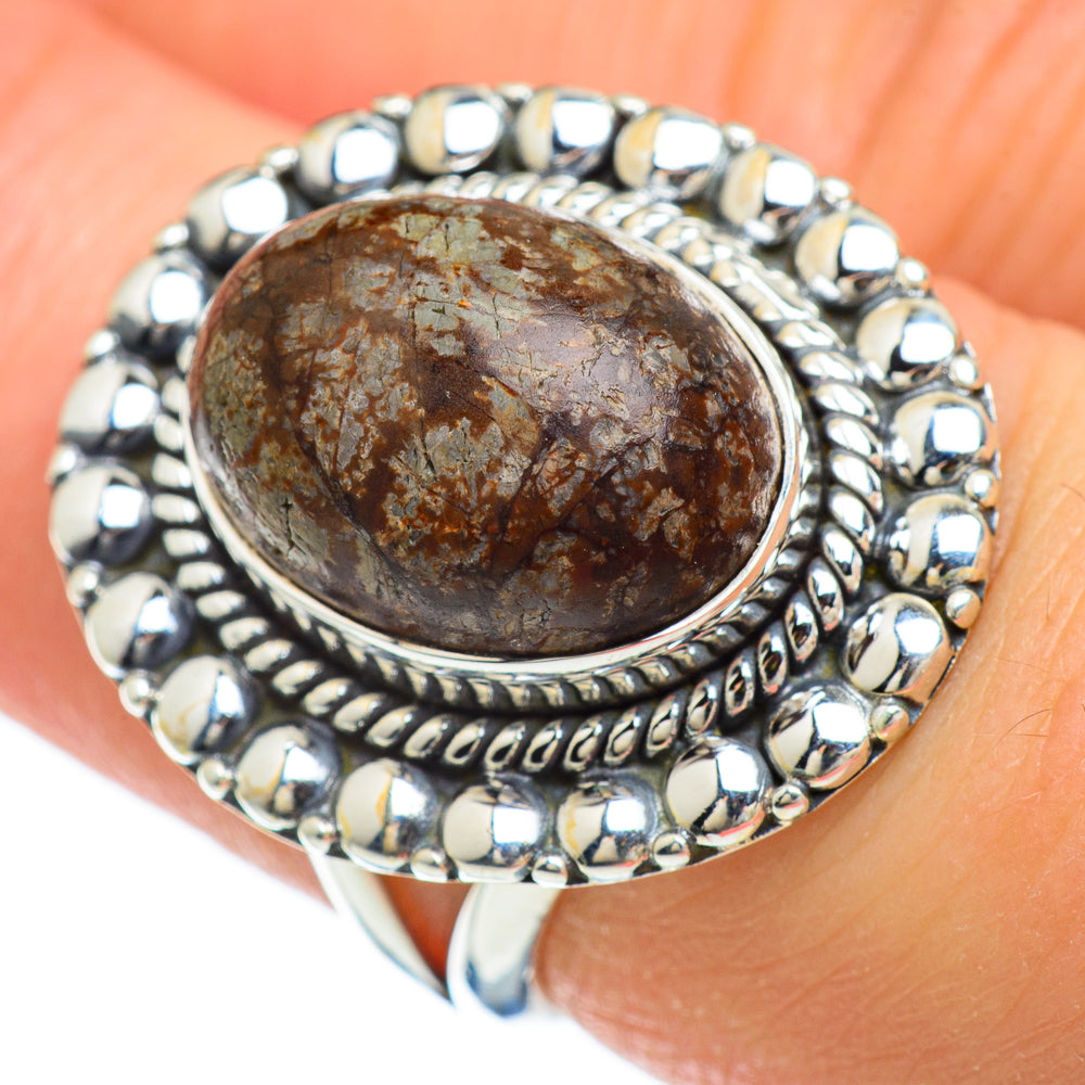 Fossil Coral Rings handcrafted by Ana Silver Co - RING48181