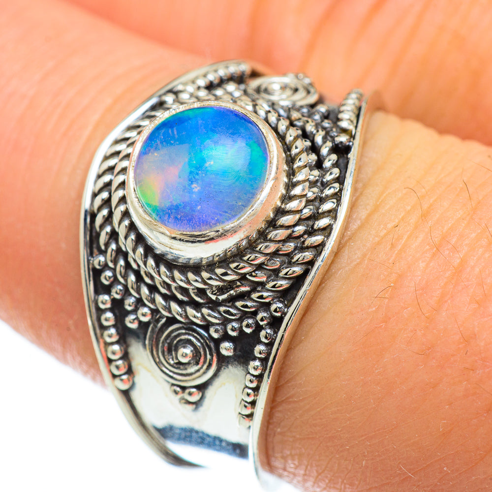Ethiopian Opal Rings handcrafted by Ana Silver Co - RING48221