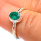 Zambian Emerald Rings handcrafted by Ana Silver Co - RING48232