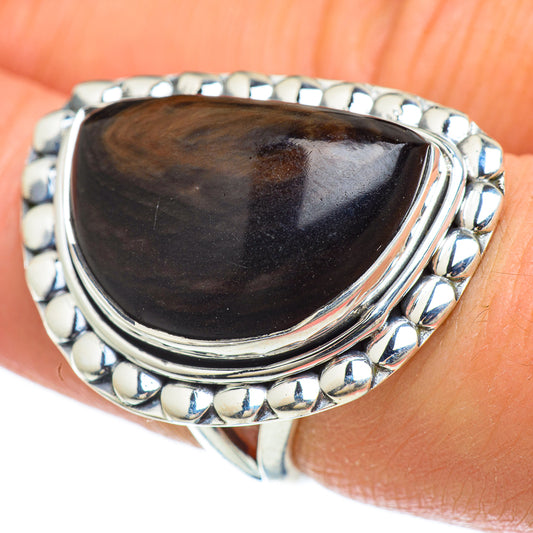 Brown Agate Rings handcrafted by Ana Silver Co - RING48288