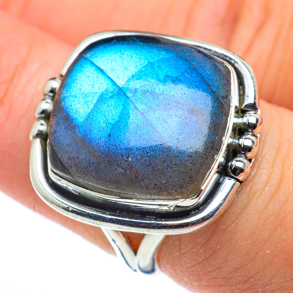 Labradorite Rings handcrafted by Ana Silver Co - RING48291