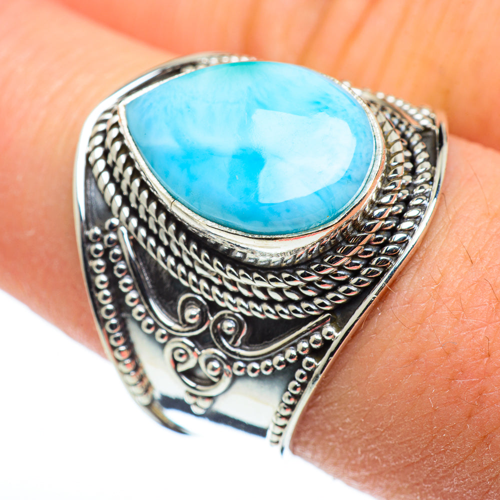 Larimar Rings handcrafted by Ana Silver Co - RING48294