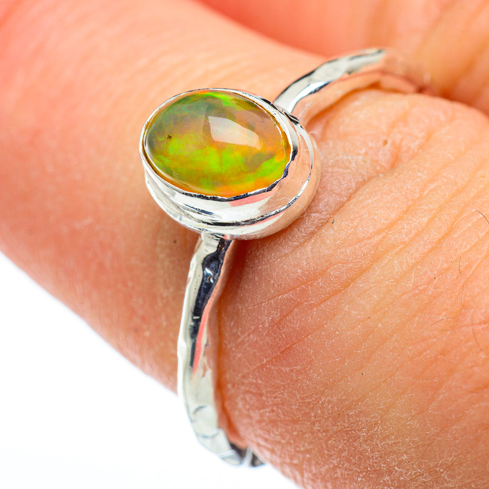 Ethiopian Opal Rings handcrafted by Ana Silver Co - RING48321