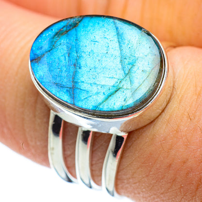 Labradorite Rings handcrafted by Ana Silver Co - RING48328