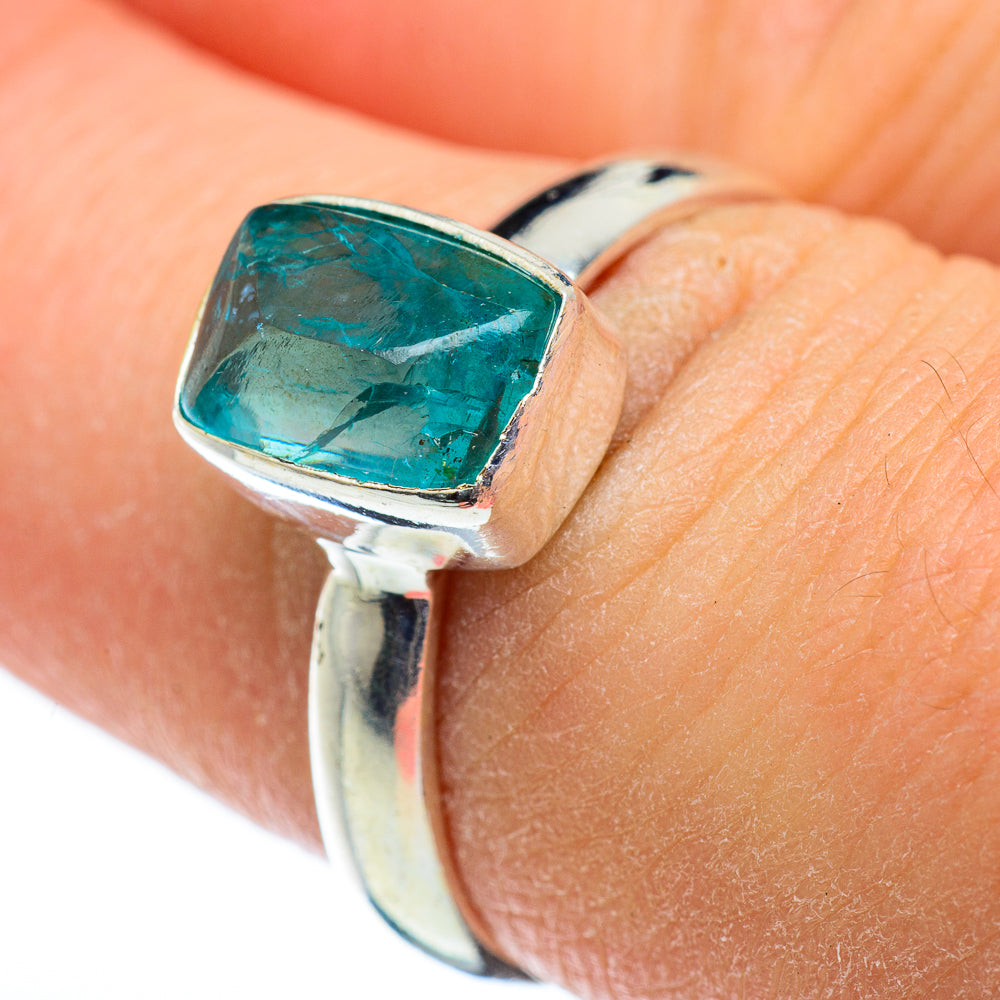 Blue Fluorite Rings handcrafted by Ana Silver Co - RING48330