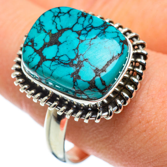 Tibetan Turquoise Rings handcrafted by Ana Silver Co - RING48426