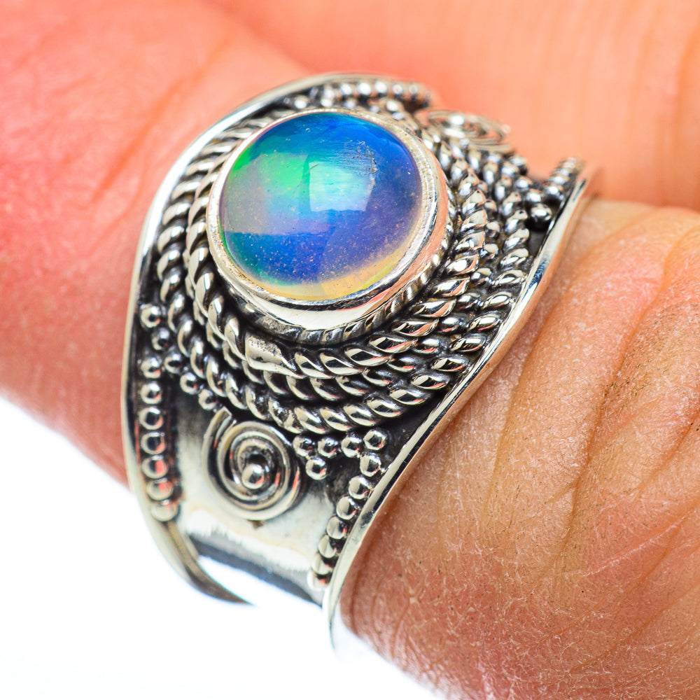 Ethiopian Opal Rings handcrafted by Ana Silver Co - RING48448