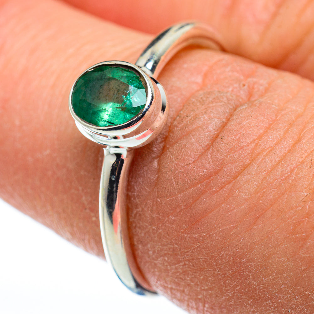 Zambian Emerald Rings handcrafted by Ana Silver Co - RING48460