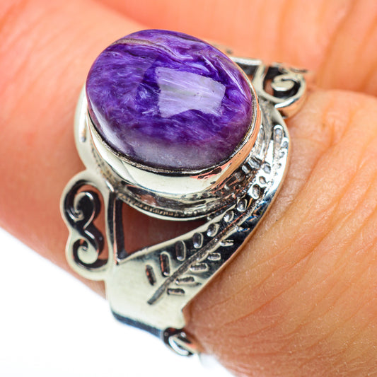 Charoite Rings handcrafted by Ana Silver Co - RING48527