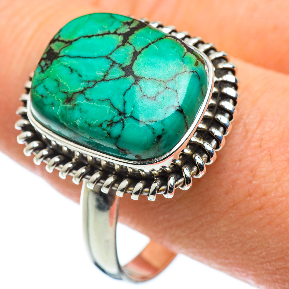 Tibetan Turquoise Rings handcrafted by Ana Silver Co - RING48544