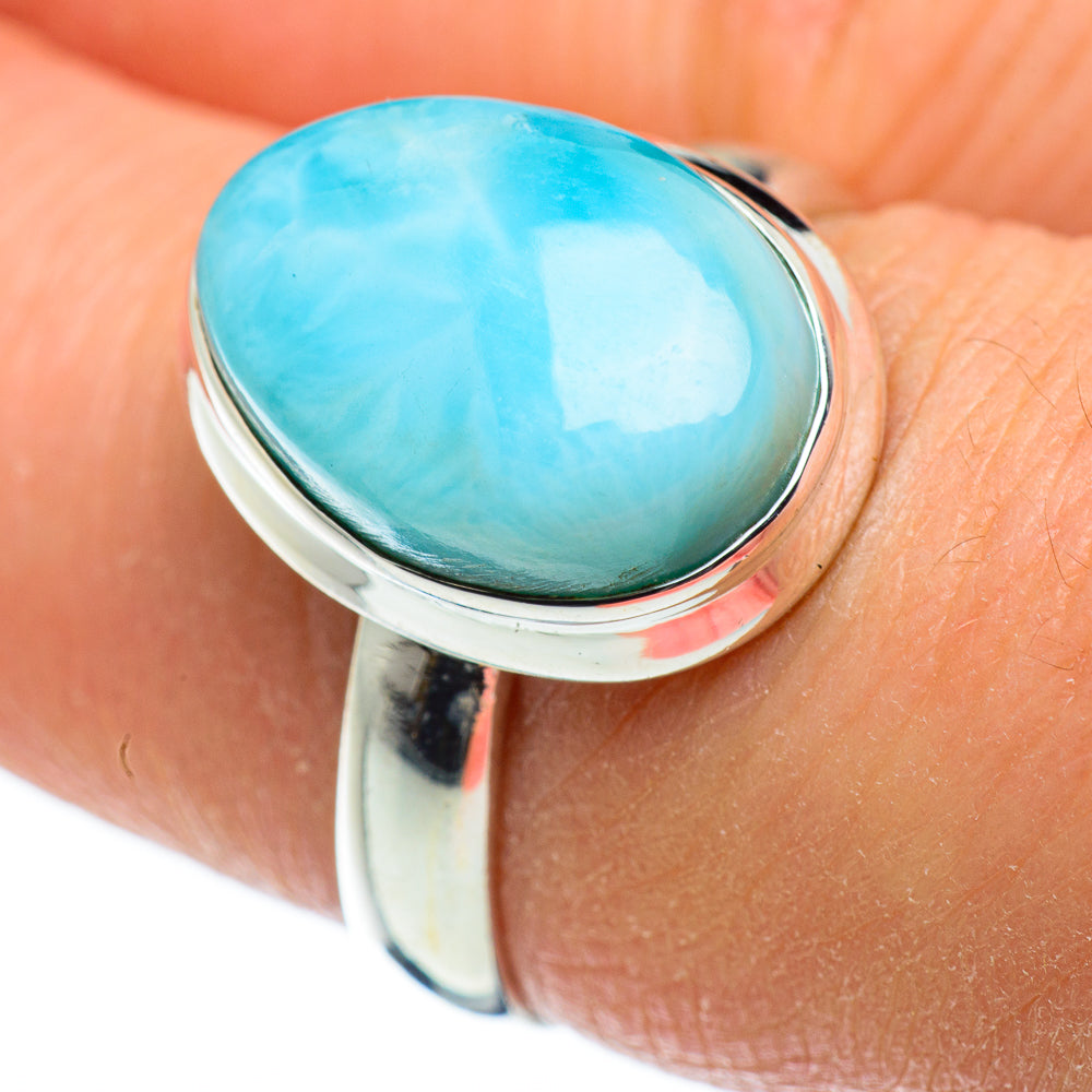 Larimar Rings handcrafted by Ana Silver Co - RING48562
