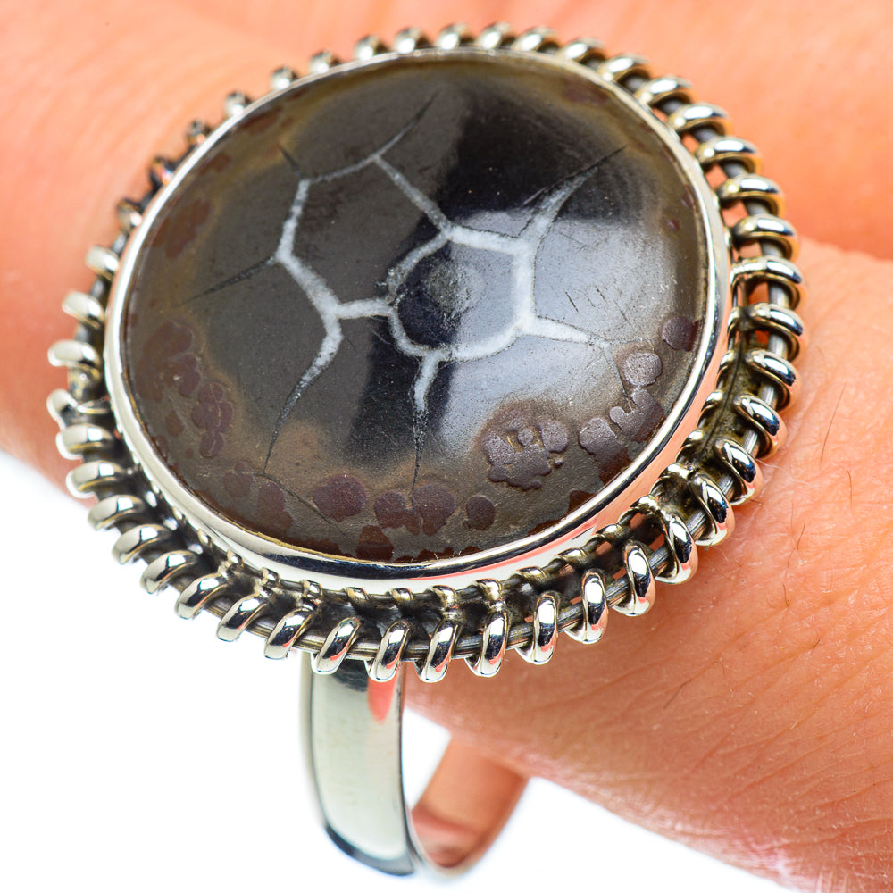 Septarian Geode Rings handcrafted by Ana Silver Co - RING48616