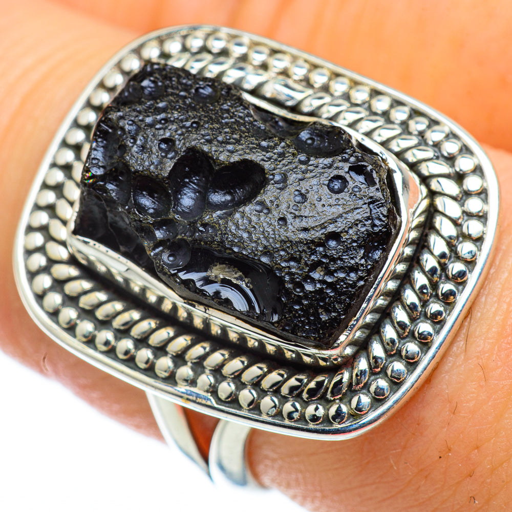 Tektite Rings handcrafted by Ana Silver Co - RING48721