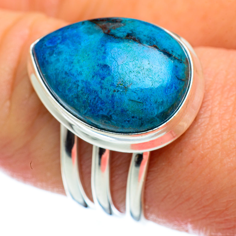 Chrysocolla Rings handcrafted by Ana Silver Co - RING48769