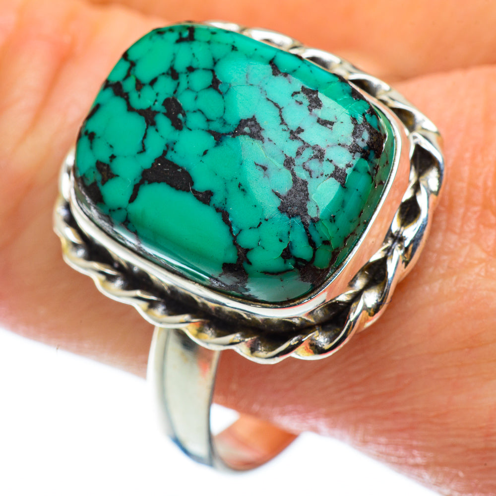 Tibetan Turquoise Rings handcrafted by Ana Silver Co - RING48775