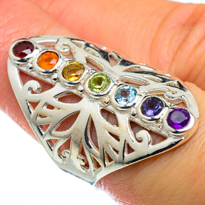 Multi-Stone Chakra Rings handcrafted by Ana Silver Co - RING48796