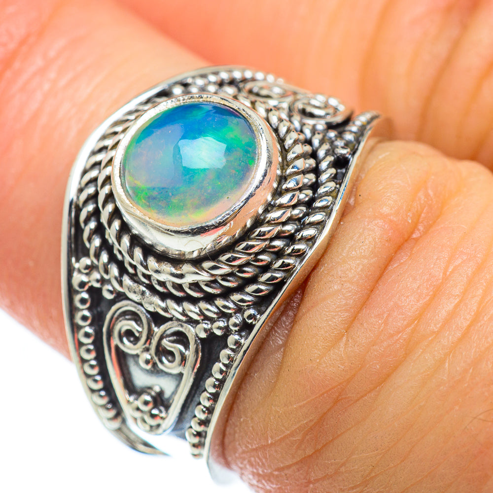 Ethiopian Opal Rings handcrafted by Ana Silver Co - RING48798