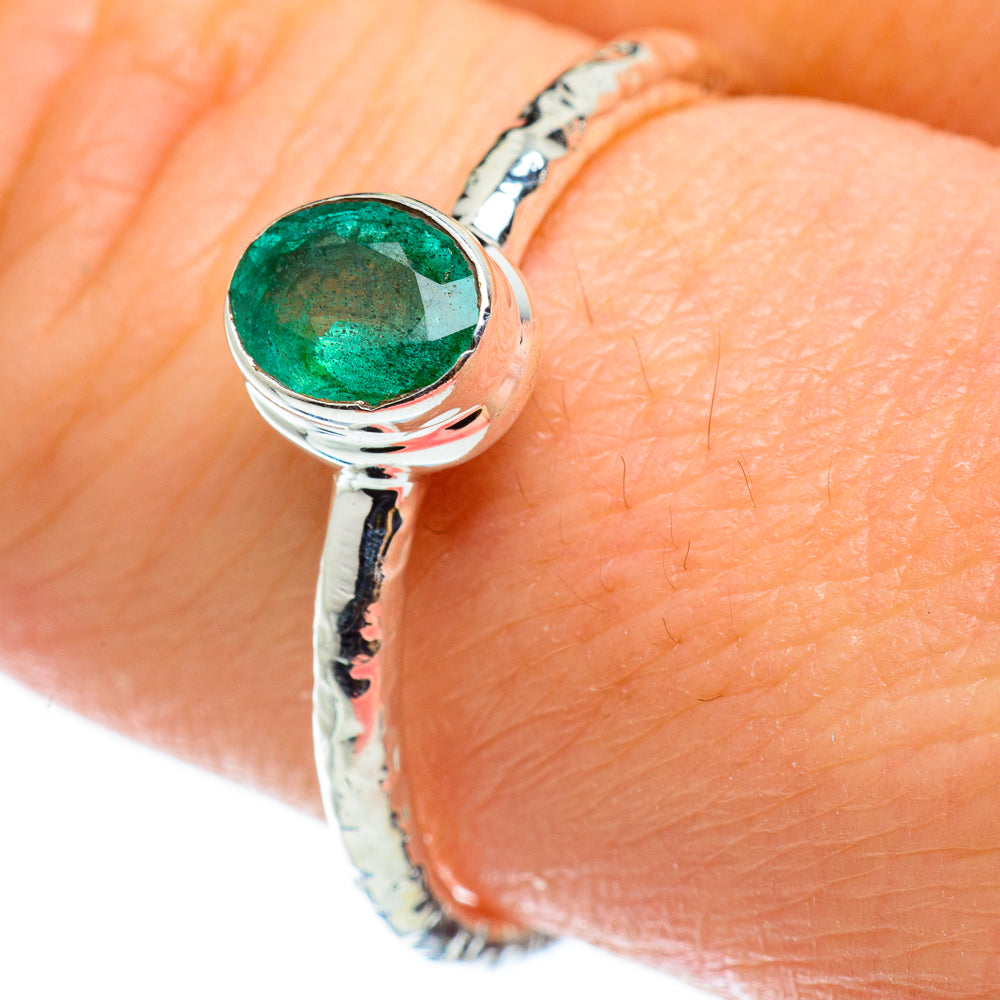 Zambian Emerald Rings handcrafted by Ana Silver Co - RING48938