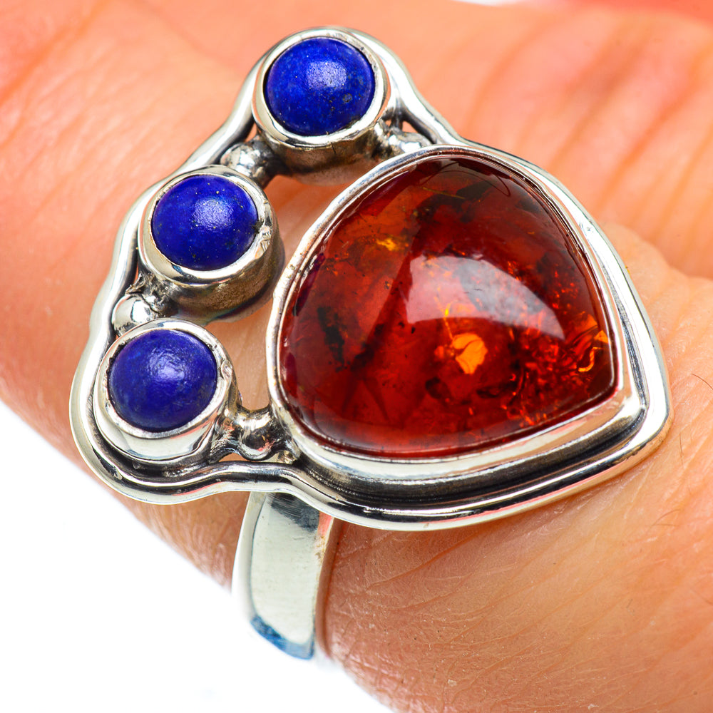 Baltic Amber Rings handcrafted by Ana Silver Co - RING48946