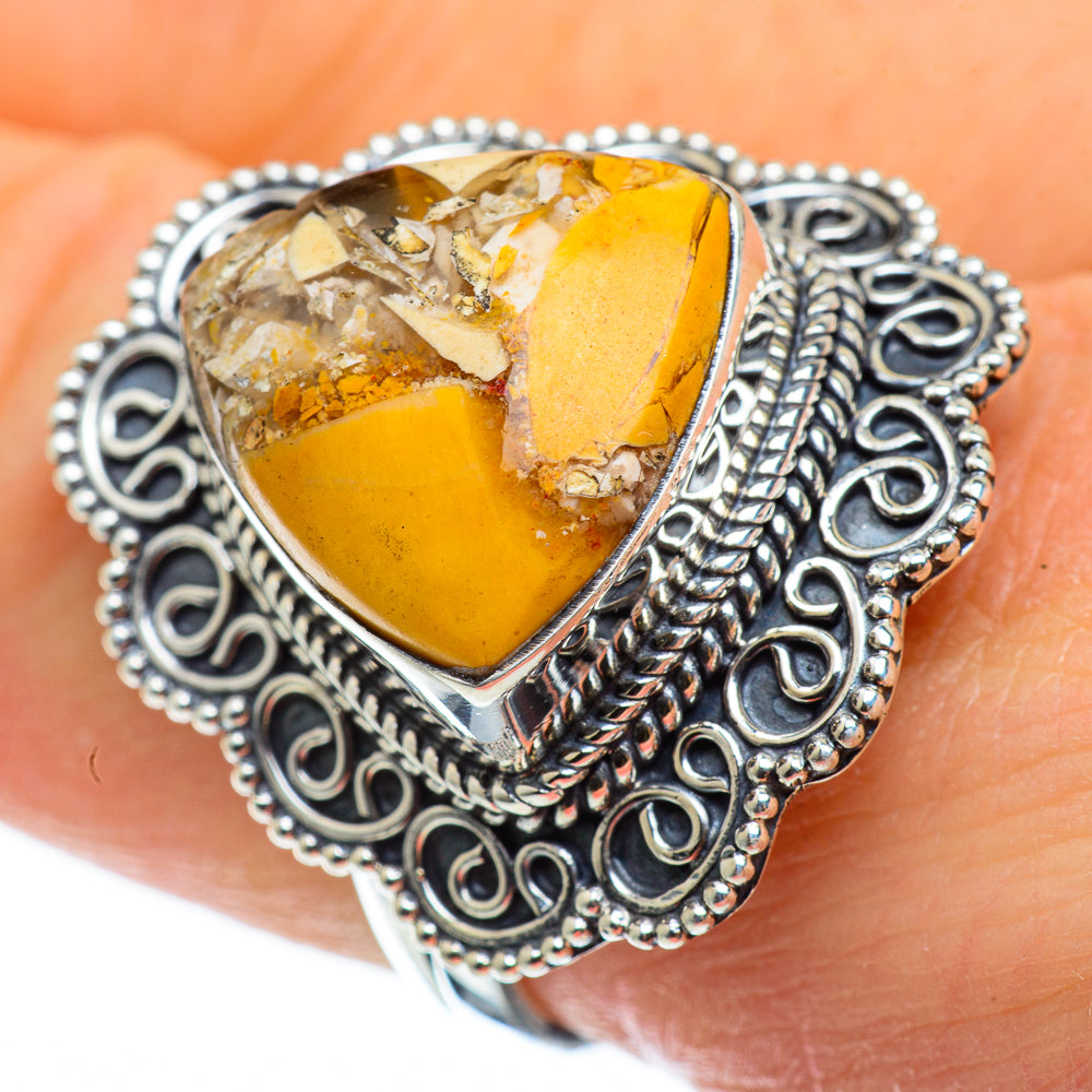 Brecciated Mookaite Rings handcrafted by Ana Silver Co - RING49007