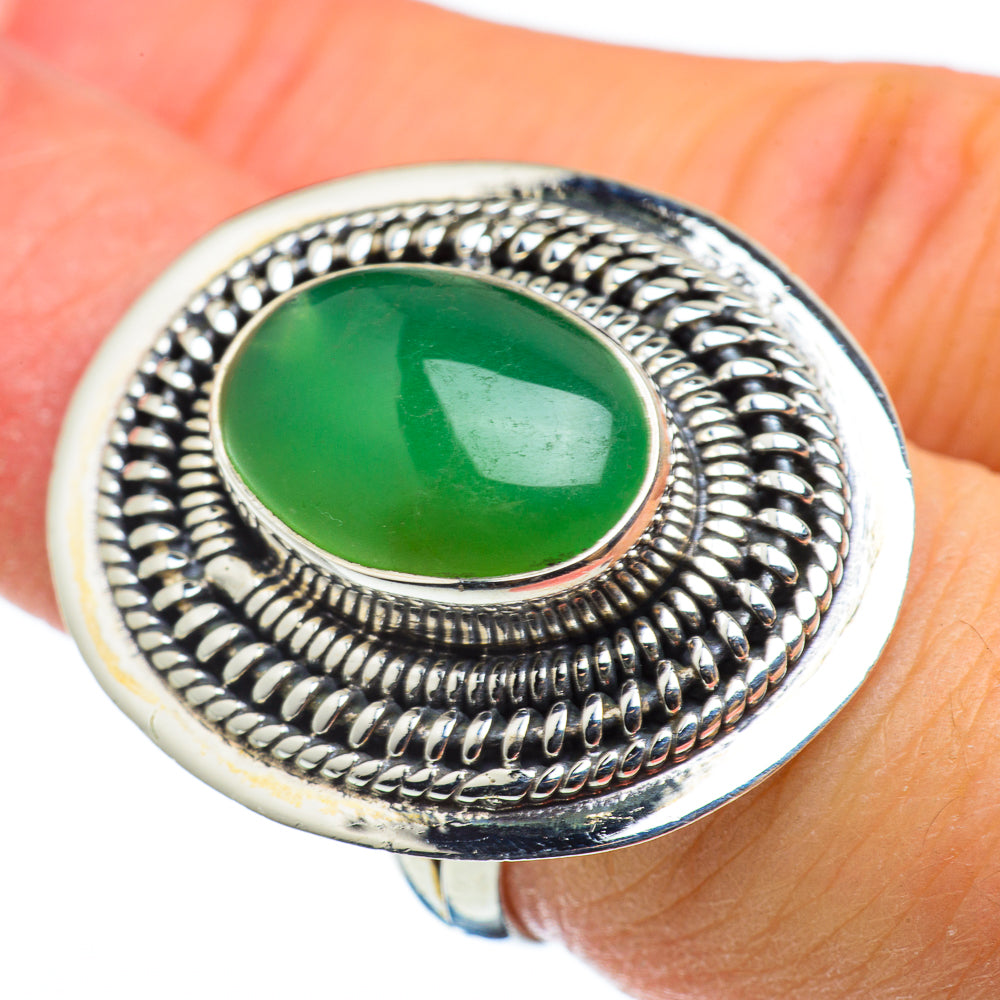 Chrysoprase Rings handcrafted by Ana Silver Co - RING49071