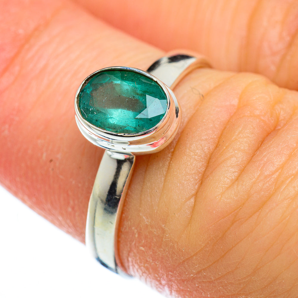 Zambian Emerald Rings handcrafted by Ana Silver Co - RING49098