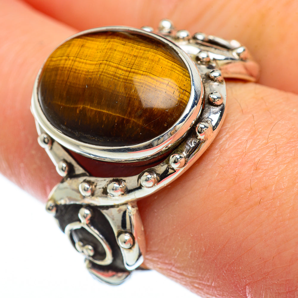 Tiger Eye Rings handcrafted by Ana Silver Co - RING49099