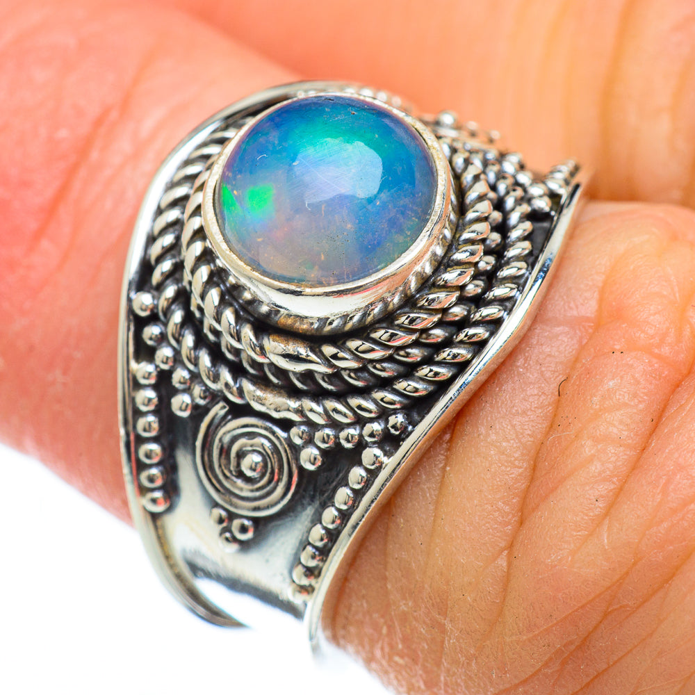 Ethiopian Opal Rings handcrafted by Ana Silver Co - RING49119