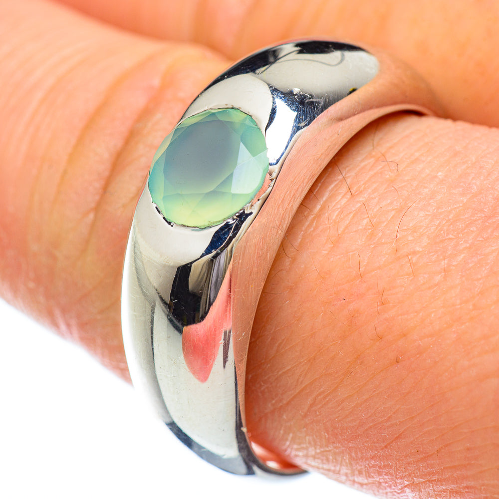 Aqua Chalcedony Rings handcrafted by Ana Silver Co - RING49162