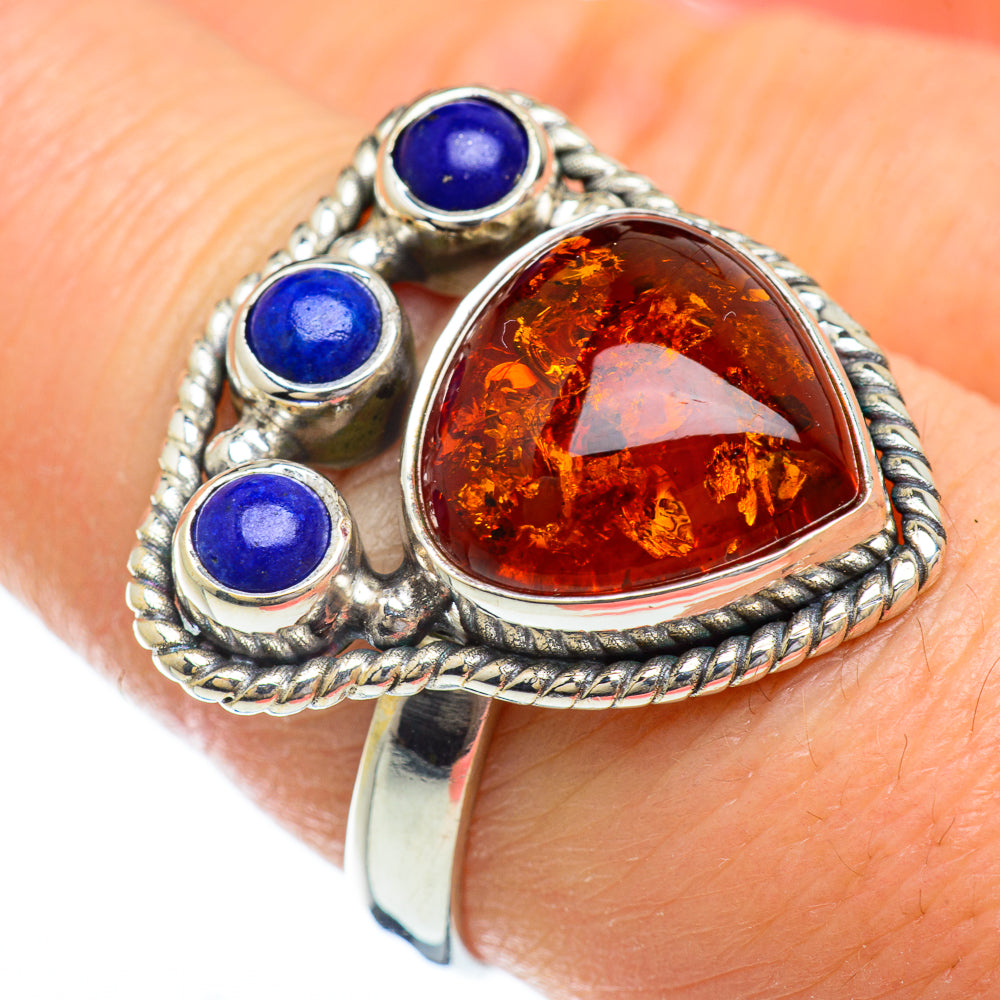 Baltic Amber Rings handcrafted by Ana Silver Co - RING49206