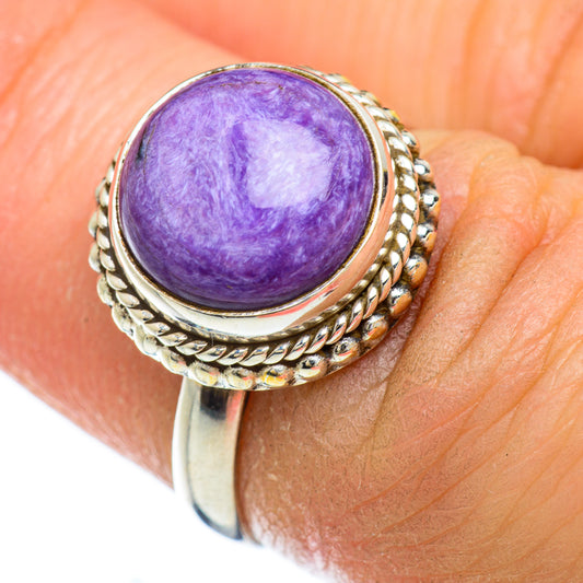 Charoite Rings handcrafted by Ana Silver Co - RING49274