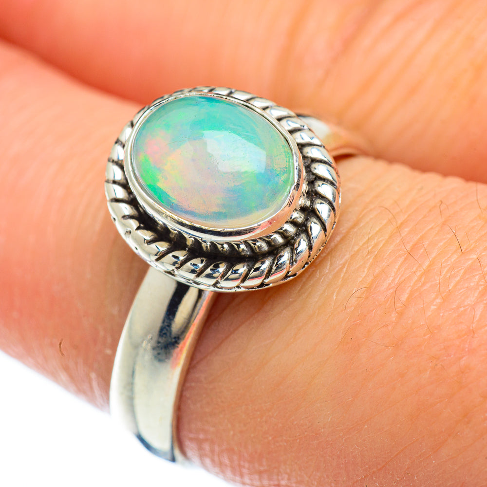 Ethiopian Opal Rings handcrafted by Ana Silver Co - RING49354
