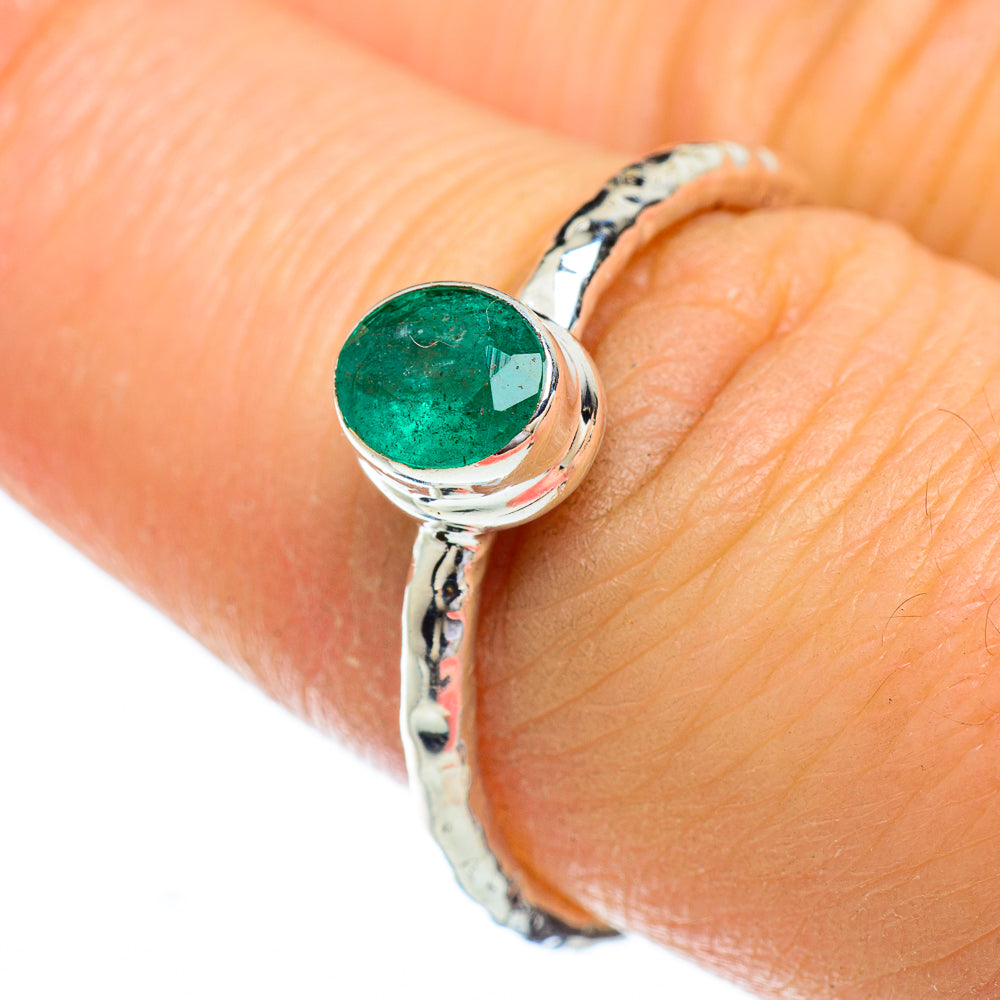 Zambian Emerald Rings handcrafted by Ana Silver Co - RING49364