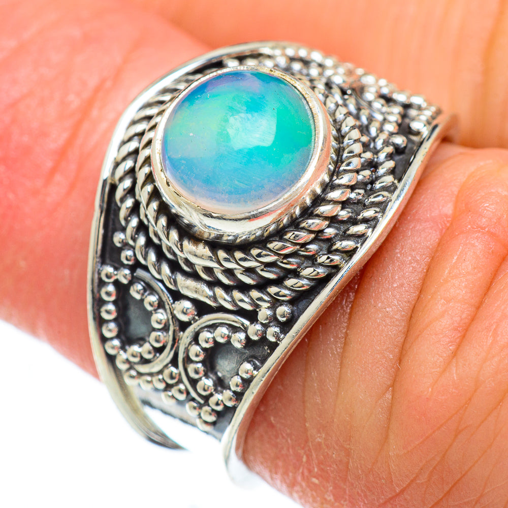 Ethiopian Opal Rings handcrafted by Ana Silver Co - RING49377