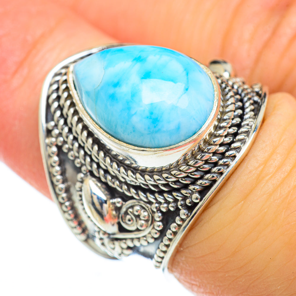 Larimar Rings handcrafted by Ana Silver Co - RING49382