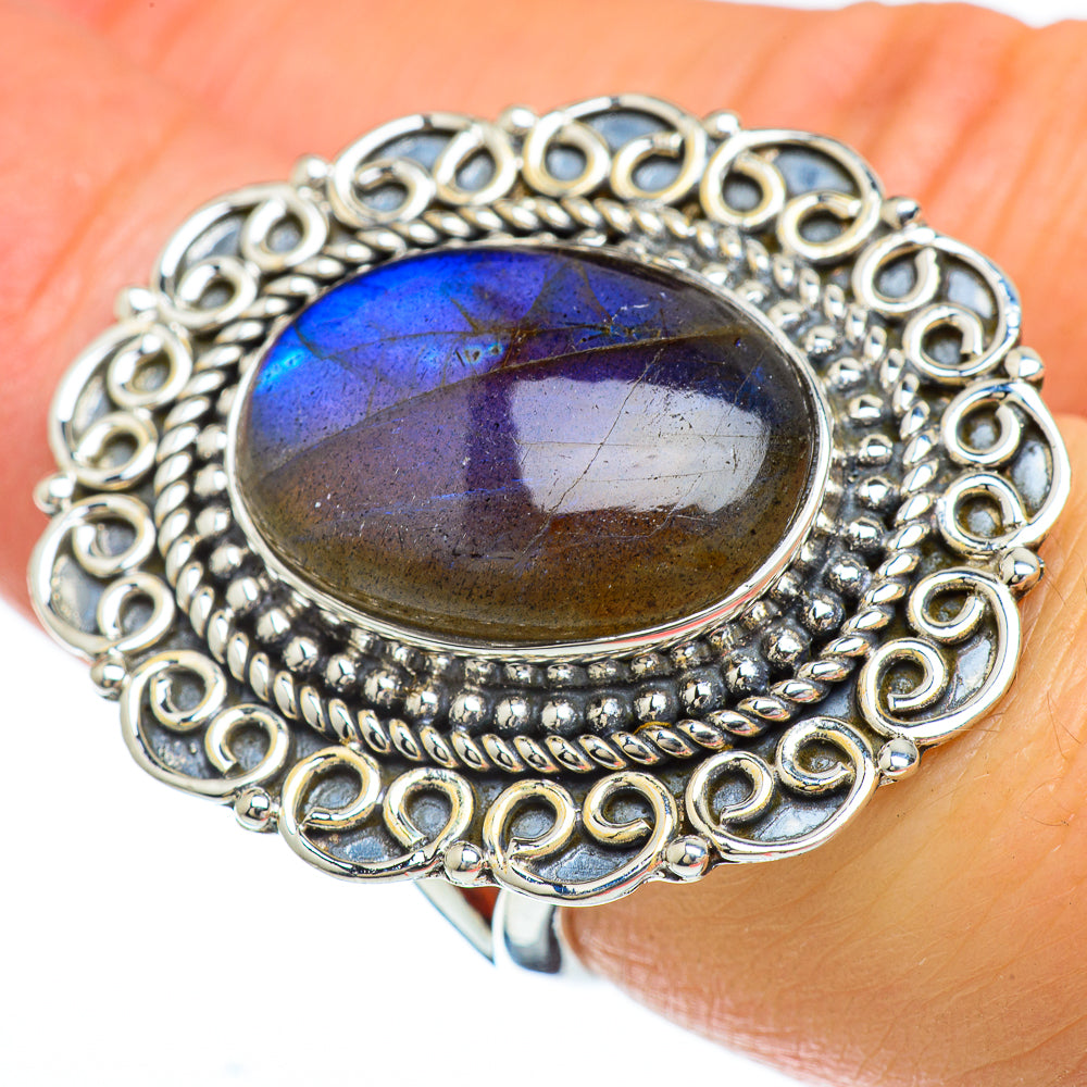 Labradorite Rings handcrafted by Ana Silver Co - RING49454