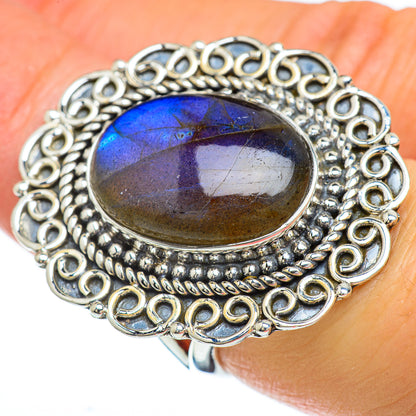 Labradorite Rings handcrafted by Ana Silver Co - RING49454