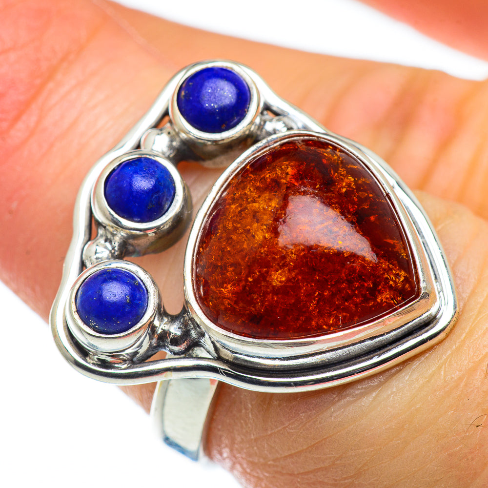 Baltic Amber Rings handcrafted by Ana Silver Co - RING49503