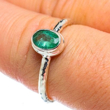 Zambian Emerald Rings handcrafted by Ana Silver Co - RING49567