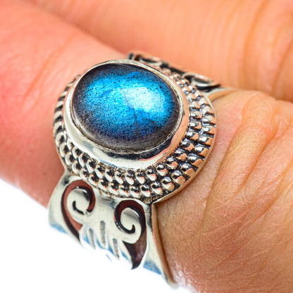 Labradorite Rings handcrafted by Ana Silver Co - RING49600