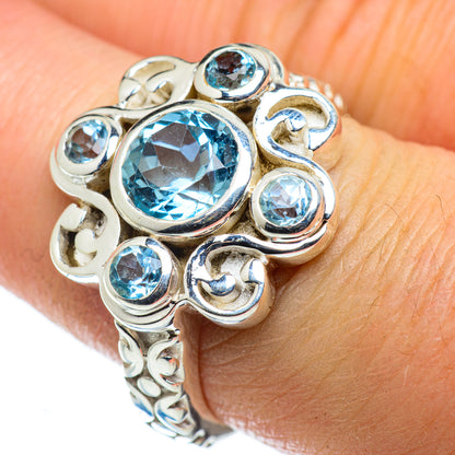 Blue Topaz Rings handcrafted by Ana Silver Co - RING49602