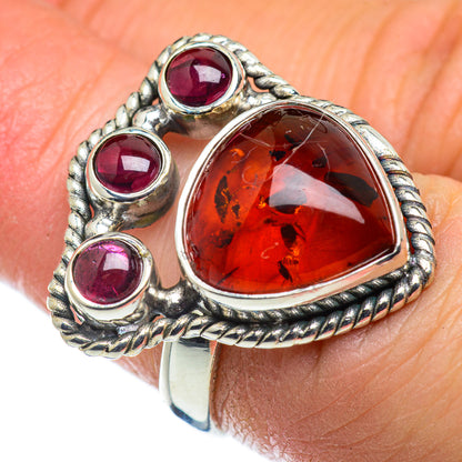 Baltic Amber Rings handcrafted by Ana Silver Co - RING49643