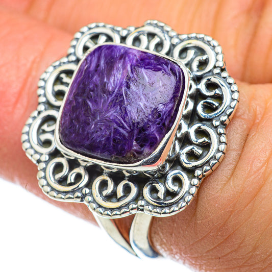 Charoite Rings handcrafted by Ana Silver Co - RING49654