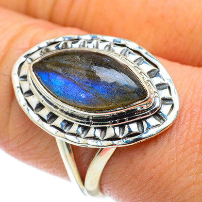 Labradorite Rings handcrafted by Ana Silver Co - RING49739