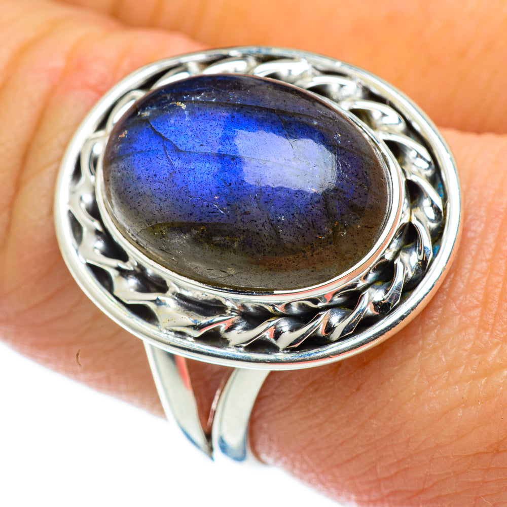 Labradorite Rings handcrafted by Ana Silver Co - RING49770
