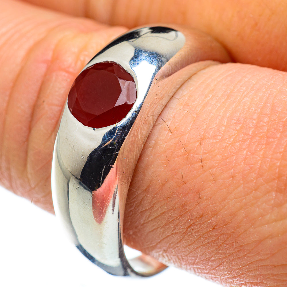 Red Onyx Rings handcrafted by Ana Silver Co - RING49780