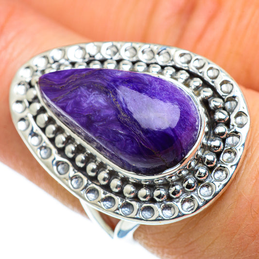 Charoite Rings handcrafted by Ana Silver Co - RING49791