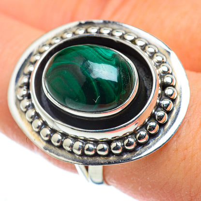 Malachite Rings handcrafted by Ana Silver Co - RING49819