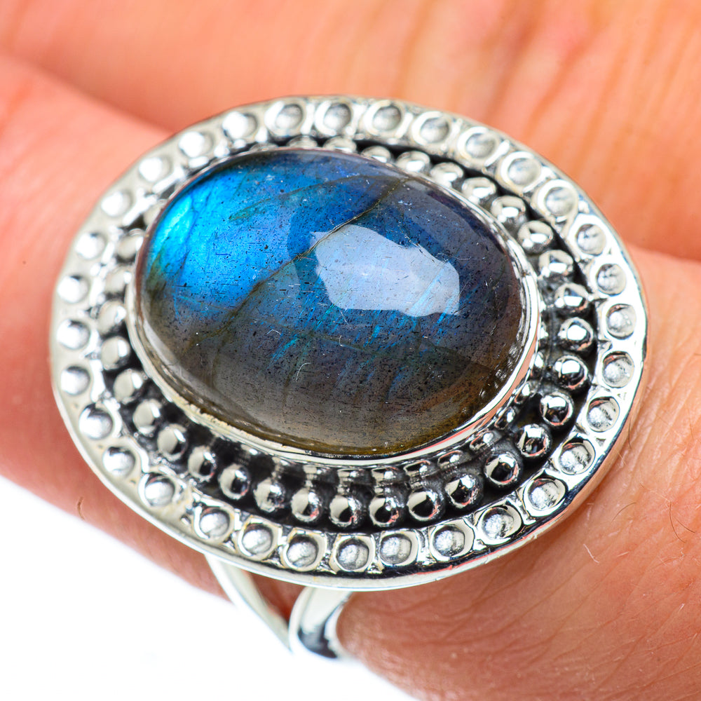Labradorite Rings handcrafted by Ana Silver Co - RING49887